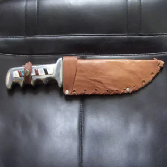 VINTAGE HAND MADE INLAID BOWIE KNIFE ARIZONA TERRITORY