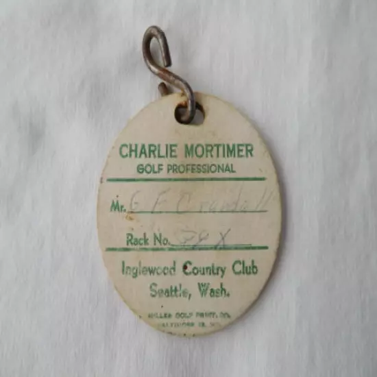 Inglewood Country Club Seattle WA Washington Golf Bag Tag PGA Member