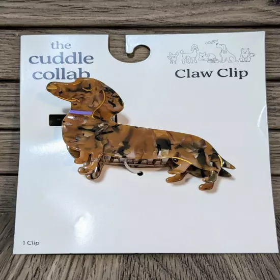 The Cuddle Collab Target Limited Edition Acrylic Dachshund Claw Hair Clip NEW