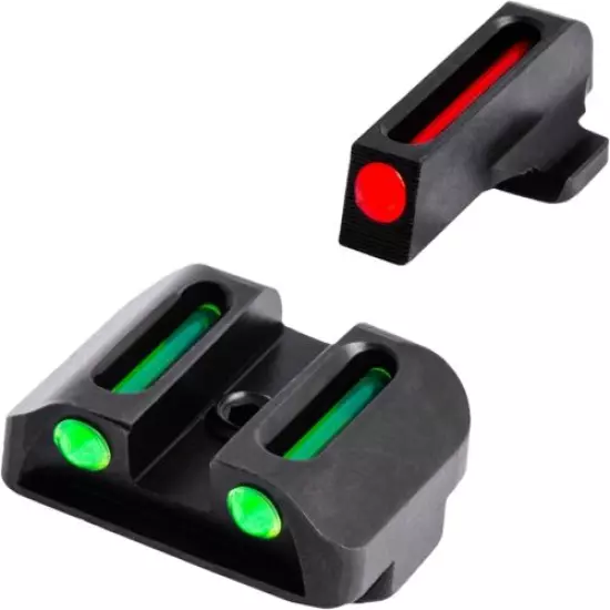 TRUGLO TG131X Fiber Optic Set, Handgun, Springfield XD, Black, One Size 