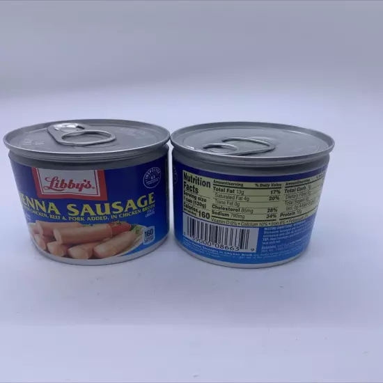 Libbys Vienna Sausage 4.6 Oz Lot Of 2 Cans 