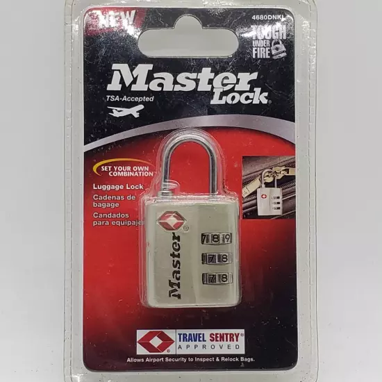 Master Lock Luggage Lock TSA Accepted - Set Your Own Combination - New