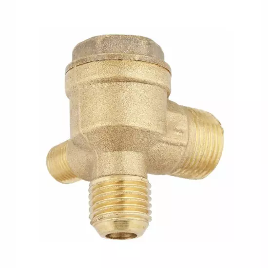 3 Port Brass Male Threaded Check Valve Connector Tool For Air Compressor Prevent