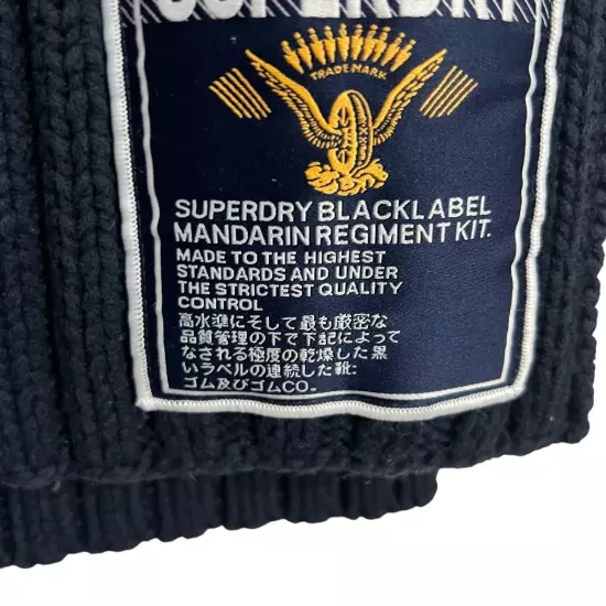 Superdry Super Cable Chunky Knit Navy Blue Unisex Scarf