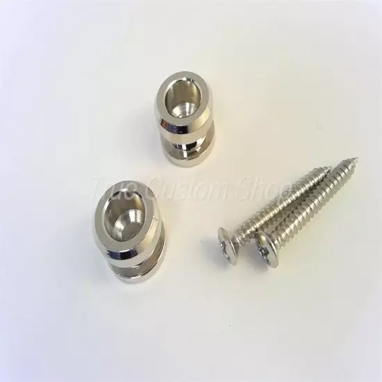 True Custom Shop® SCHALLER Chrome Strap Lock Buttons For USA Fender Strat & Tele