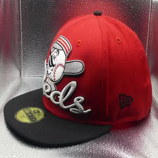 Cincinnati Reds New Era 59Fifty 7 3/4 Fitted Hat Cap Baseball Red White Black