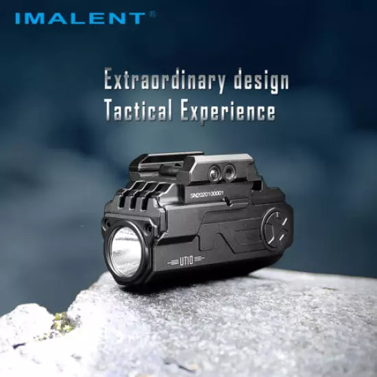 IMALENT UT10 Gun Tactical Flashlight Light F Picatinny Rail and Glock Guide Rail