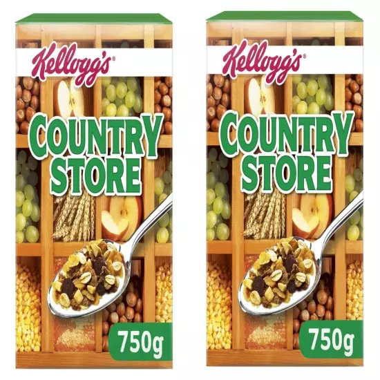 Kellogg's Country Store Luxury Wholesome Muesli Cereal 750g PACK OF 2