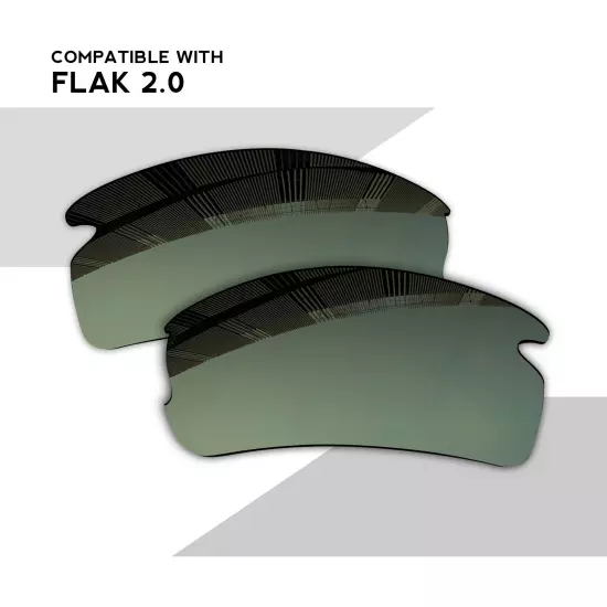 Wholesale POLARIZED Replacement Lenses for-Oakley Flak 2.0 OO9295 Sunglasses