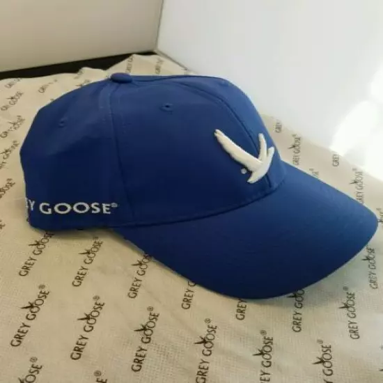 NEVER USED Heavy Embroidered Grey Goose Collection Bridgestone hat Custom Blue 