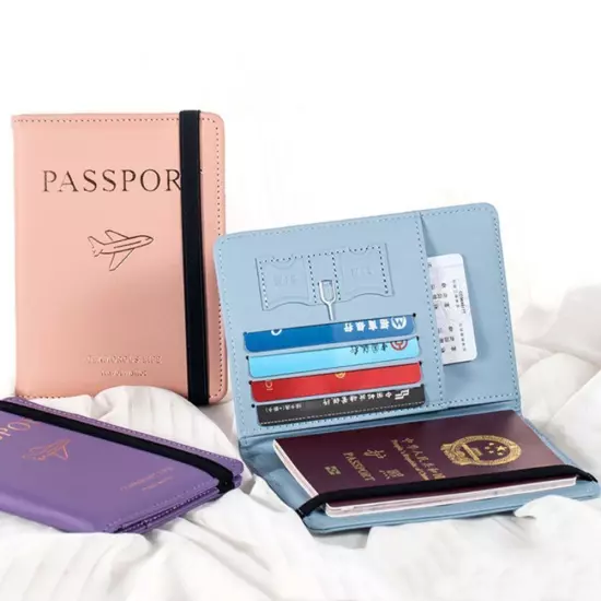 Ultra-thin Passport Bag RFID Travel Passport Case Credit Card Holder Travel