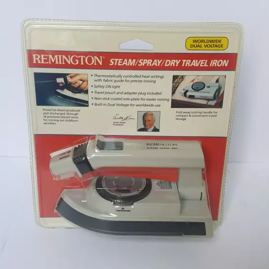 Vintage Remington Steam Spray Dry Travel Iron 1989 80s Suits New *