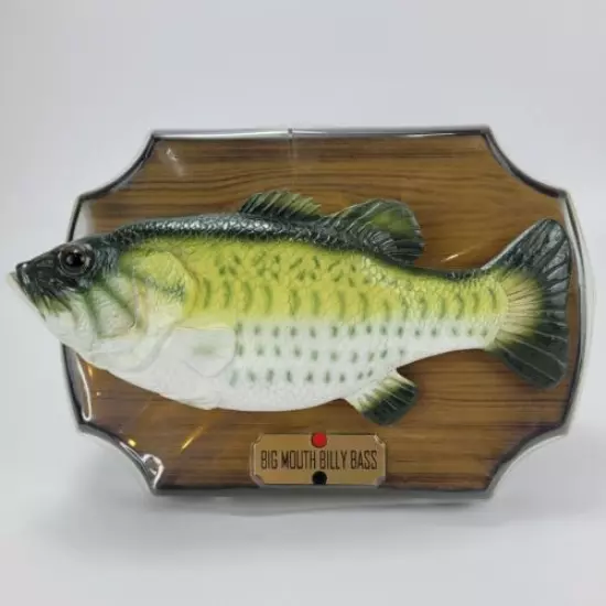 90s Big Mouth Billy Bass Singing Fish 2 Songs Take Me to the River & Don't Worry