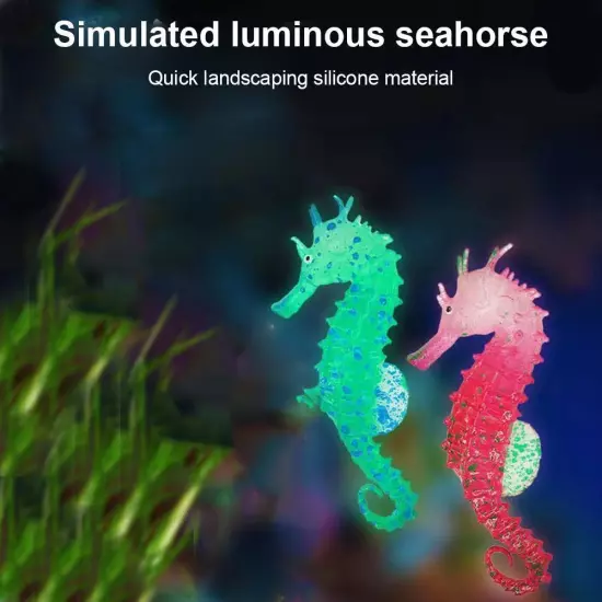 Simulation Luminous Seahorse Fish Tank Decoration Fish Tank Ornament Decoration.