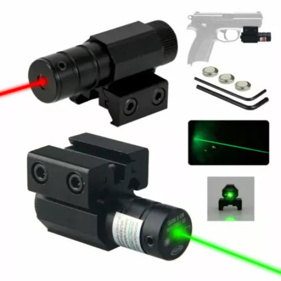 Tactical Green Red Laser Beam Dot Sight Scope For 11/20mm Picatinny Weaver Rails