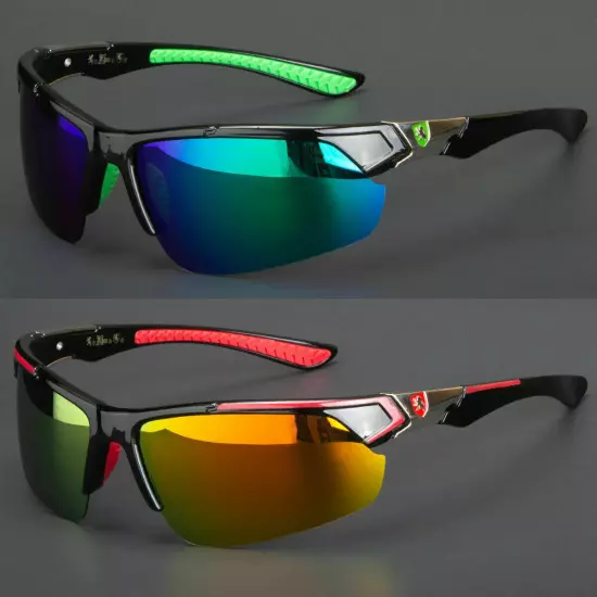 Polarized HD Sport Wrap Men Cycling Golf Ski Sunglasses Fishing Driving Glasses