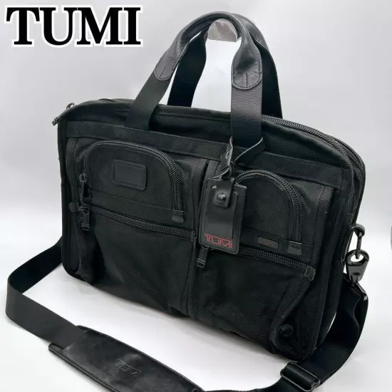 Multifunctional Tumi Briefcase Black Expandable Large Capacity 26141Dh