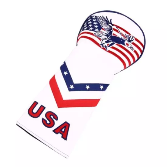 USA Flag with Eagle Pattern Golf Club Driver Fairway Wood Hybrid Head Cover