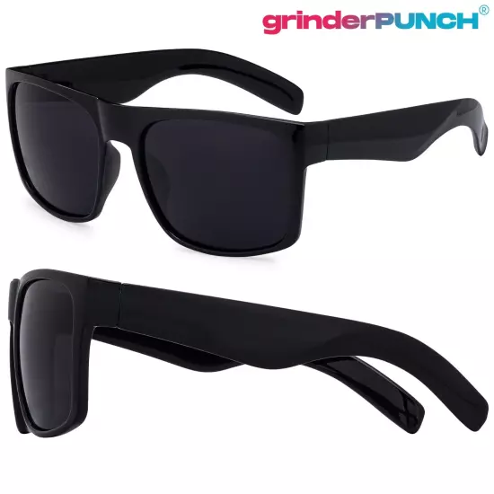 XL MENS Polarized Large Wide Frame Oversized Gangster Rectangle Shade Sunglasses