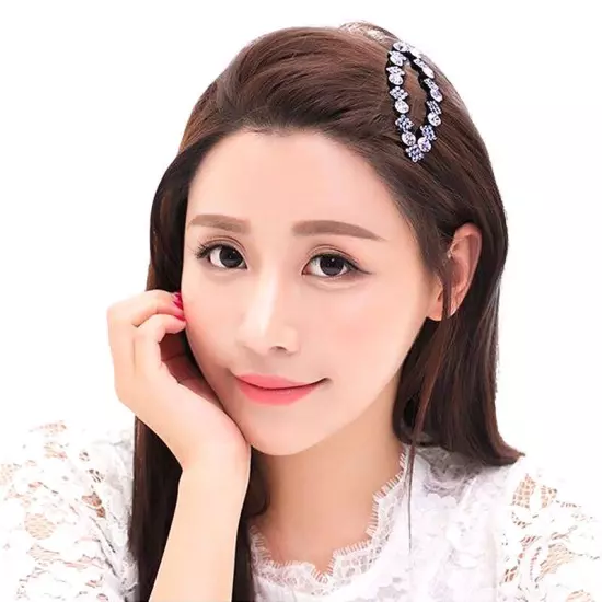 Women Girls Bling Crystal Hairpins Rhinestone Hair Clip Pins Barrettes Headwear