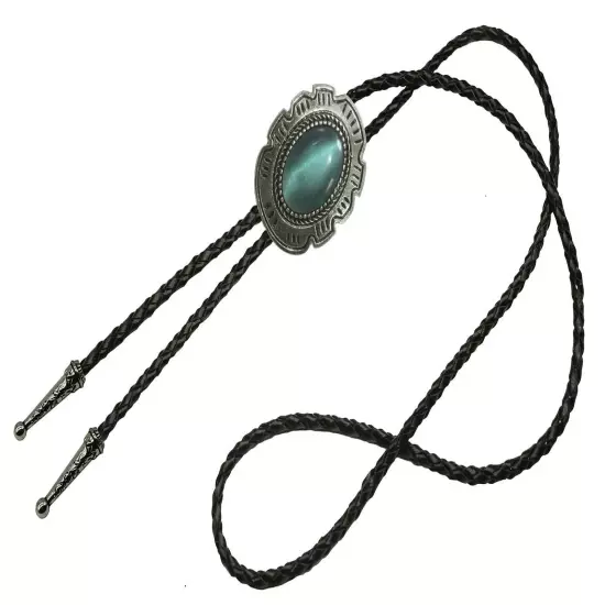 Moranse Bolo Tie with Bear Catch And Gem Stone Celtic Parterre Style Genuine ...