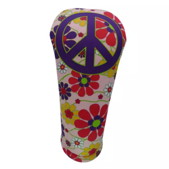 Flower Power Peace Golf Club Head Covers & golf towel (SOLD SEPARATELY) USA made