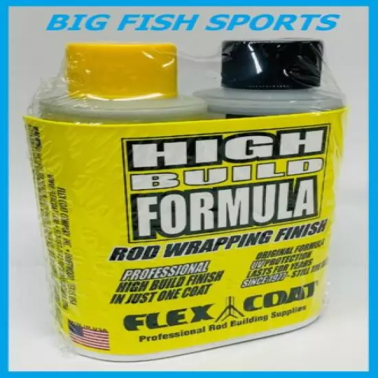 FLEX COAT HIGH BUILD FORMULA 8 oz. Rod Wrapping Finish Kit #F8 FREE USA SHIPPING