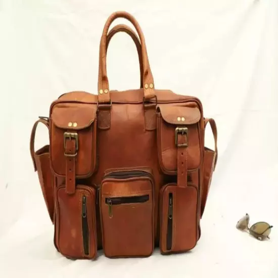 Bag Handmade Leather Brown Vintage Men Messenger Laptop New Briefcase Shoulder