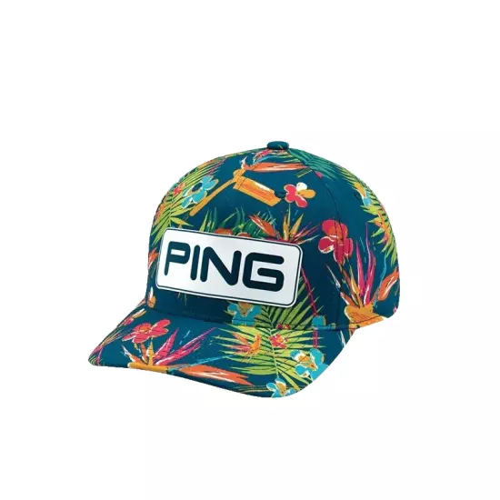 PING Clubs of Paradise Tour Flexfit Snapback Navy NEW WITH TAGS & Hanger