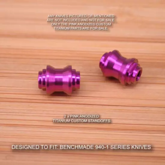 Benchmade 940-1 Osborne Custom Titanium Standoffs Spacers Anodized - PINK