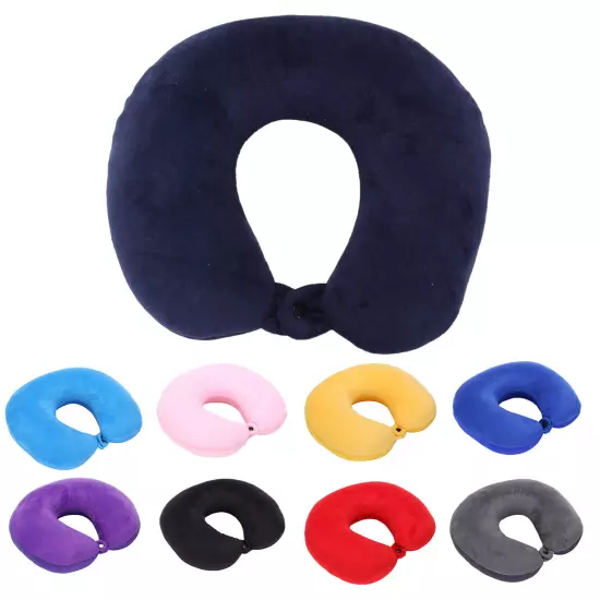 Travel Pillow Memory Foam-Head Neck Support Airplane Pillow For Traveling, Car