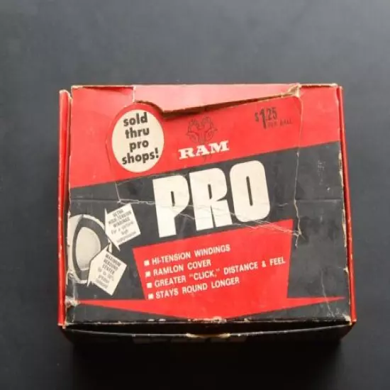 12 PACK Vintage Ram Pro 1 thru 4 Golf Balls w/Box Ramlon Covers NOS never used