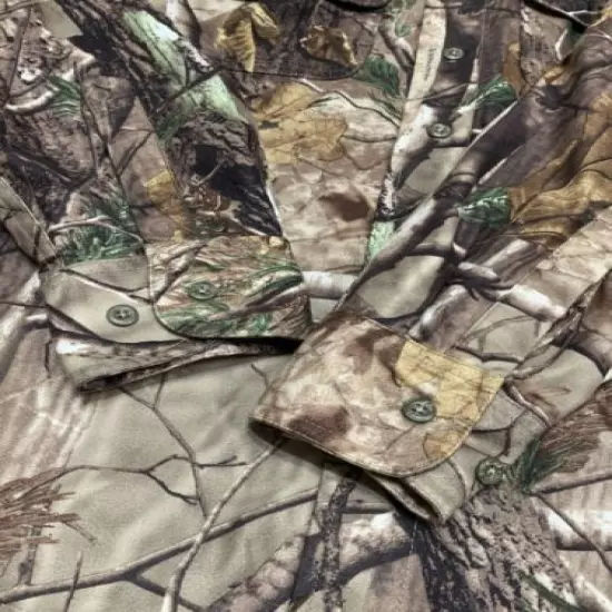 MEDALIST HuntGear Long Sleeve Fleece X-Static Nylon Lined Camo Mossy Oak Small