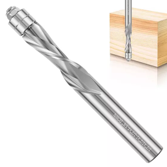 Downcut Spiral Flush Trim Router Bit Solid Carbide Flush Trim End Mill Bit φ