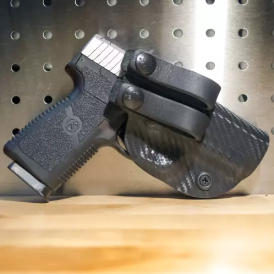 Kydex Concealment IWB Gun Holster BLACK CARBON FIBER For Springfield Handguns