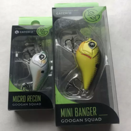 Googan Squad Mini-Banger Micro Recon Bass Crankbait Lot of 2