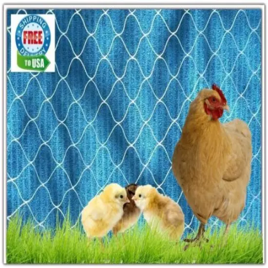  POULTRY NETS 30' X 100' HEAVY KNOTTED NYLON AVAIRY GAME BIRD CHICKEN NET 1" 