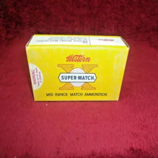  Vintage Western Super-Match, 38 Special Mid-Range Match, Ammo Box, (Empty)