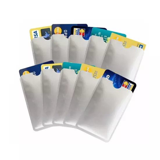 10 Pack Anti Theft Credit Card Protector RFID Blocking Safety Sleeve Shield-