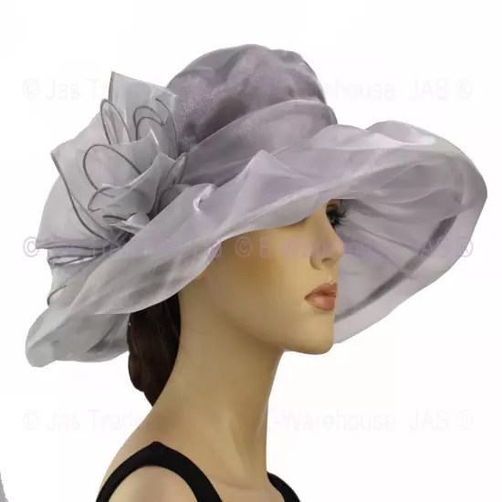 Spring Race Carnival Derby Day Church Wedding Women Ladies Organza Evening Hat