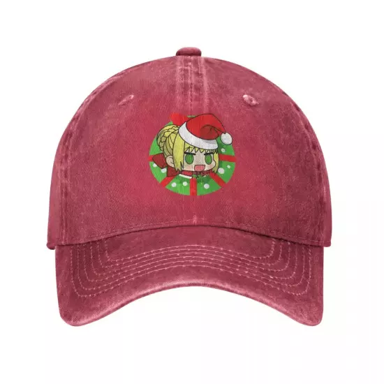 Retro Padoru Astolfo Christmas Unisex Baseball Cap for Outdoor Activities