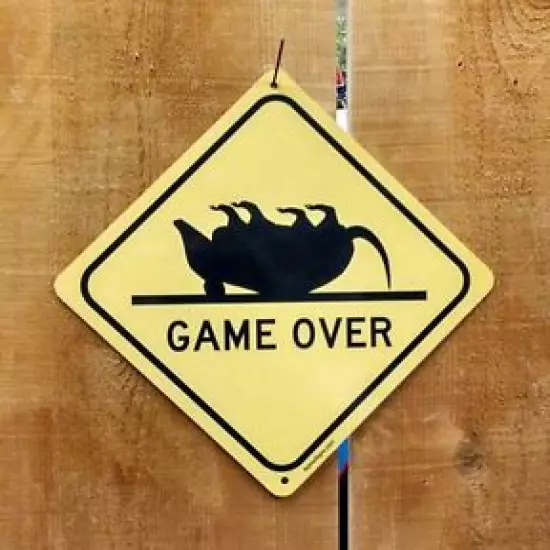 Game Over Crossing Xing Symbol Highway Route Sign