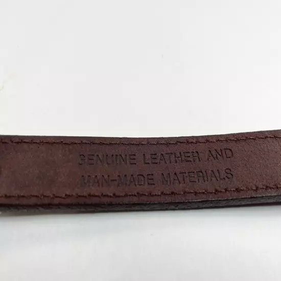 Western Genuine Leather Belt For Women Brown With Silver Details Size Large