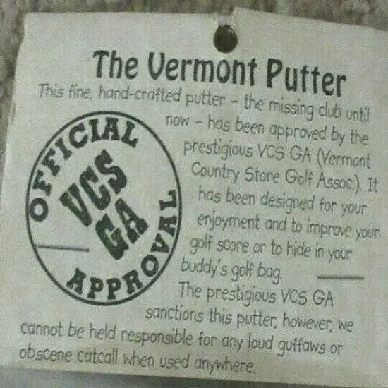 Novelty Gift: Vermont Putter & Wooden Golf Balls