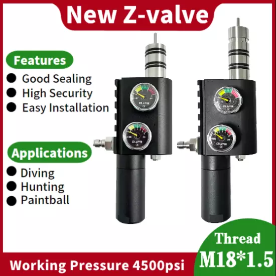 Z-Valve PCP 4500PSI Adjustable Regulating Pressure Regulator CO2 Compressed Air