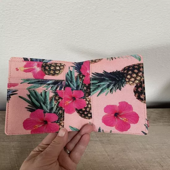 Herschel Supply Co. Passport Card Holder Wallet Tropical Hibiscus Print