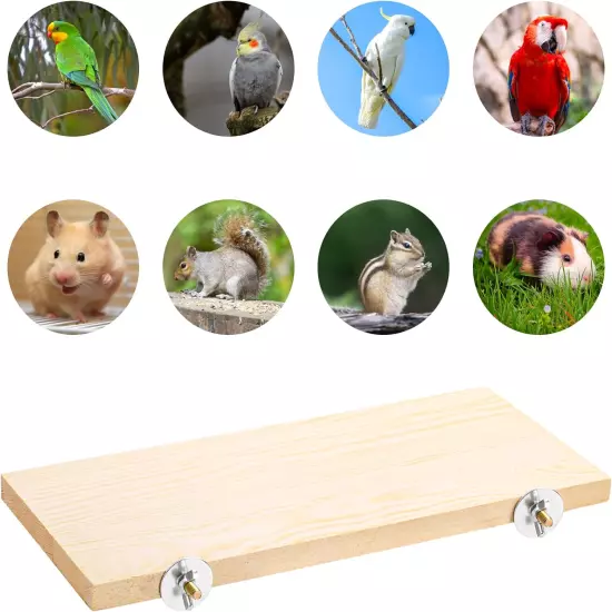 Okllen 3 Pack Bird Perch Stand, Parrot Wood Platform, Natural Wooden Perch Toys 