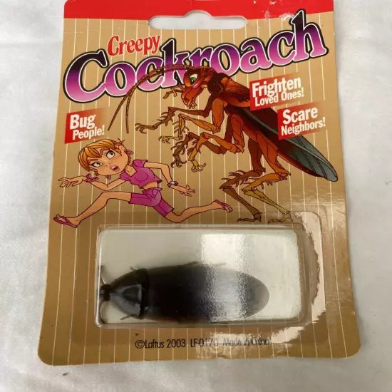 Vintage 2003 Creepy Realistic Cockroach Novelty Gag Gift Halloween Prop NEW