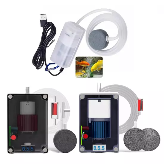 USB Powered Aquarium Air Pump Quiet Oxygen Bubbler Fish Tank Enhance Aeration