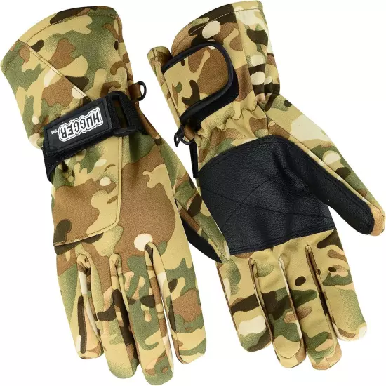 Hugger Men's Camo Glove Group for Motorcycle Riding, Hunting, and Hiking 